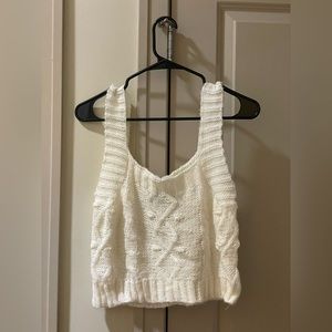 Cream Knit Tank Kendal and Kylie